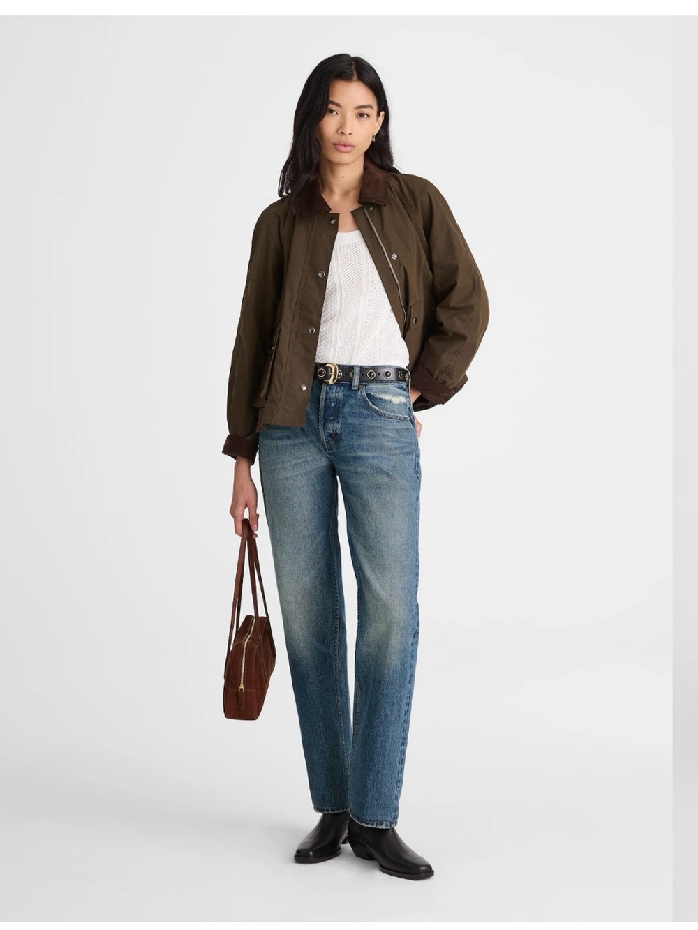 Madewell Kaihara the dean easy straight jean selvedge in millington wash